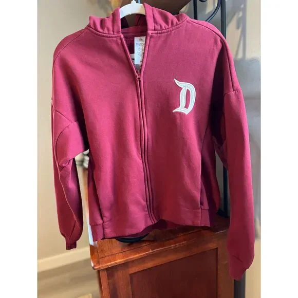 Disneyland Logo Est 1955 Authentic Original Zipped Red Hoodie Sz XS - Picture 2 of 6